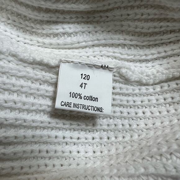 New England Patriots Sweater 4T Girls Yarn Embroidered NFL Football Knit Cotton - Picture 9 of 9